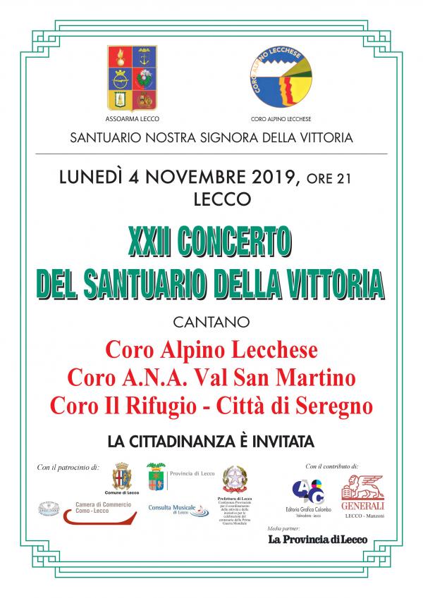 2019 11 04 LECCO CONCERTO DEL SANTUARIO LOCANDINA